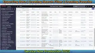 Service Now 2023 | How to Create Search Filter & Favorite | Exporting All Opened Incidents/Tickets