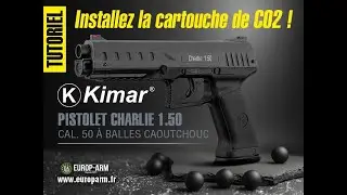 Pistolet de défense Kimar Charlie 1.50 - Installation de la cartouche de CO2.