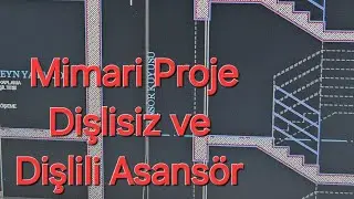 Mimari proje makine dairesiz (dişlisiz)ve makine daireli (dişlili) asansör #inşaat #engineer
