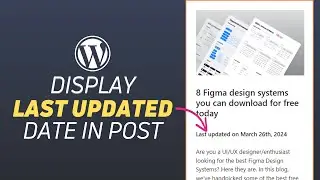 How To Show Last Updated Date on WordPress Posts ( Hindi )