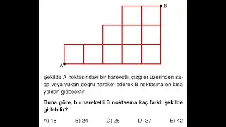 Sakın tek tek saymayın!!!  Tekrarlı permütasyon 'en kısa yol' soruları🔥💪