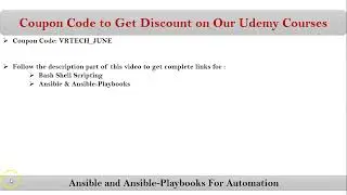 Udemy Coupon Codes for Bash Scripting & Ansible-Playbooks | VRTechnologies