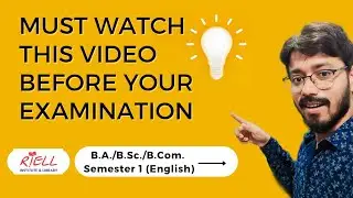 Important Tips for the students of B.A./B.Sc./ B.Com. I Sem (English) by Kunvar Shekhar Gupta #exam