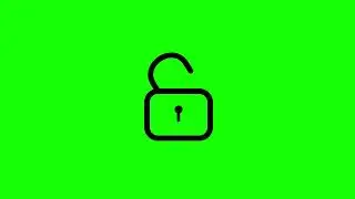 lock icon green screen | animated icon green screen