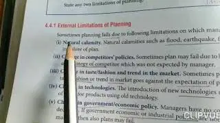 External Limitations of Planning