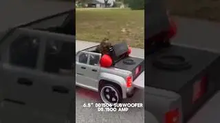 Sweet #powerwheels build! #ddaudio #subwoofer #truck #silverado