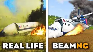 Real US Airplane Crashes Recreation in BeamNG Drive #7