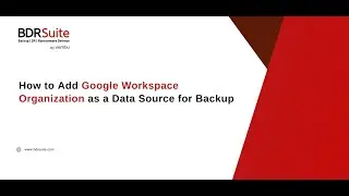 How to add a Google Workspace organization as a Datasource for Backup