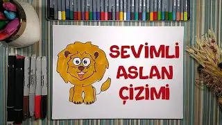 Sevimli Aslan Çizimi | Çizme ve Boyama | Çocuklar İçin Resim Çizme