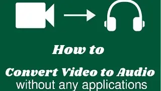 How to convert video audio format without any application tamil.