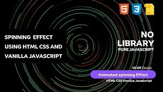 Awesome Animated Spinning Effect Using HTML CSS and Vanilla Javascript | HTML CSS Vanilla Javascript