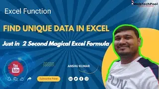 How to find Unique data from a column in excel