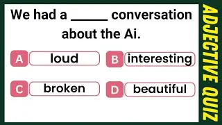 Adjective Quiz | English Grammar Test