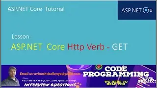 ASP.NET CORE TUTORIAL | GTTP GET Full Explain | http verbs Get