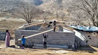 Covering the roof of the house in a sloped and firm manner by Abbas and Elham