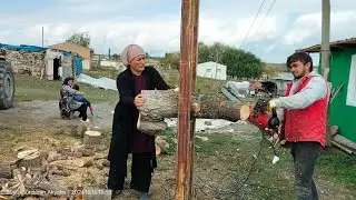 Kışlık odun yakacak hazırlığı