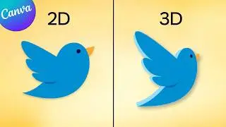 How to Turn Any 2D Element into 3D in Canva (Convert 2D Logo to 3D!)