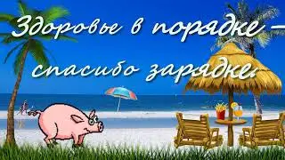Весёлые картинки. Здоровье в порядке - спасибо зарядке .health is fine - thanks to fitness.