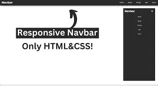 🔥Responsive Navbar! | Only HTML&CSS!