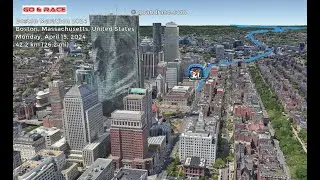 Boston Marathon 2024: fly over the marathon 3D course map!