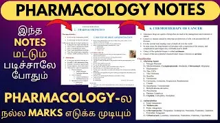 Pharmacology Subject Notes by Vasanth Murugesan
