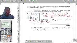 May/June 2022 CXC mathematics past paper 2 solution (questions 1 and 2)