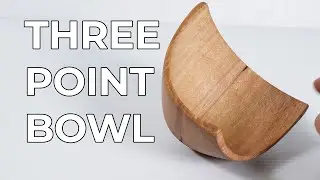 Woodturning a 3 point bowl | woodturning projects