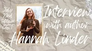 Live Interview with author Hannah Linder!