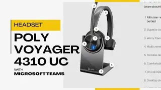 Unboxing the Poly Voyager 4310 UC Teams certified headset
