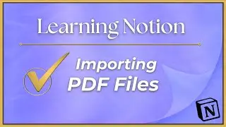 Notion Basics: Importing PDF Files