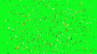 Golden Confetti Explosion Green Screen l HD