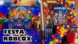 Decoração de festa do Roblox🎮