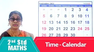 2nd Std Maths  | Time - Calendar | Mathematics Class -2 | Maths Part-254