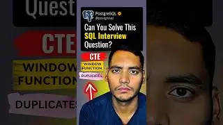 SQL Interview Question For Data Analyst | Remove Duplicates Using SQL | CTE + Window Function