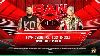 WWE 2K24 - Cody Rhodes vs Kevin Owens - Ambulance Match