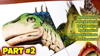 Drawing All Dinosaurs from Jurassic World Evolution 2 | Part 2 (Herbivorous)