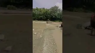 motorcycle crosses river #motorcycle #river #dangerous #moto #rio #peligro #republicadominicana