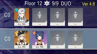 [SOLO] C0 Neuvillette & C0 Navia + C6 Xiangling DUO | Spiral Abyss 4.8 Floor 12 | Genshin Impact