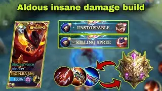 Aldous insane damage!WTF! damage😯the best build for Aldous 2023 @nbamainhkum #mobilelegends