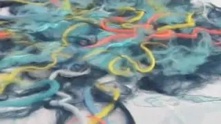 Making Blue Circlular Shawl