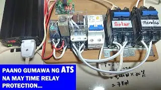 PAANO GUMAWA NG ATS SA SOLAR POWER W/ TIME DELAY PROTECTION SA INVERTER