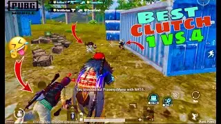 Best clutch 1 vs 4 squad wipe wait for end   PUBG mobile Bizlibaaz 