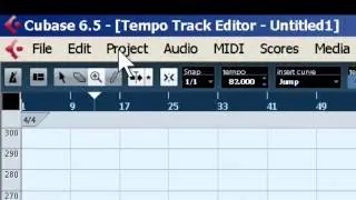 CUBASE 6.5 Setting the TEMPO and METRONOME