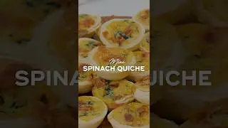 Mini Spinach Quiche (mini muffin quiche recipe) #thanksgivingrecipes #holidayparty #appetizers