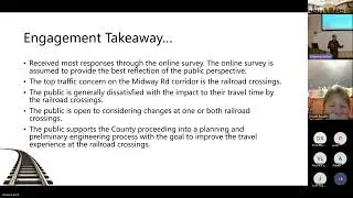 Midway Road Railroad Crossings Exploration Study 3rd Public Meeting