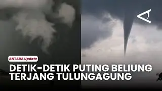 Terrifying! The Moment a Tornado Appeared in the Tulungagung Sky, Residents Urged to Be Alert
