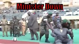 Ugandan Minister of Sport Humiliates Himself During Inauguration Kick