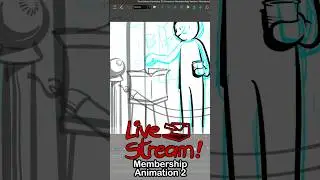 New live stream: Membership animation part 2 🤓✏️👍🫂🌈💕 