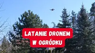 Latanie dronem z Temu w ogródku + nagranie z wbudowanej kamery