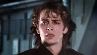 Anakin kicks Dooku too hard